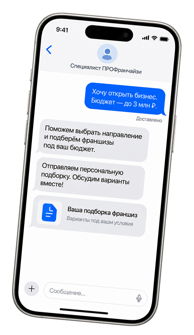 Подбор франшизы в чате